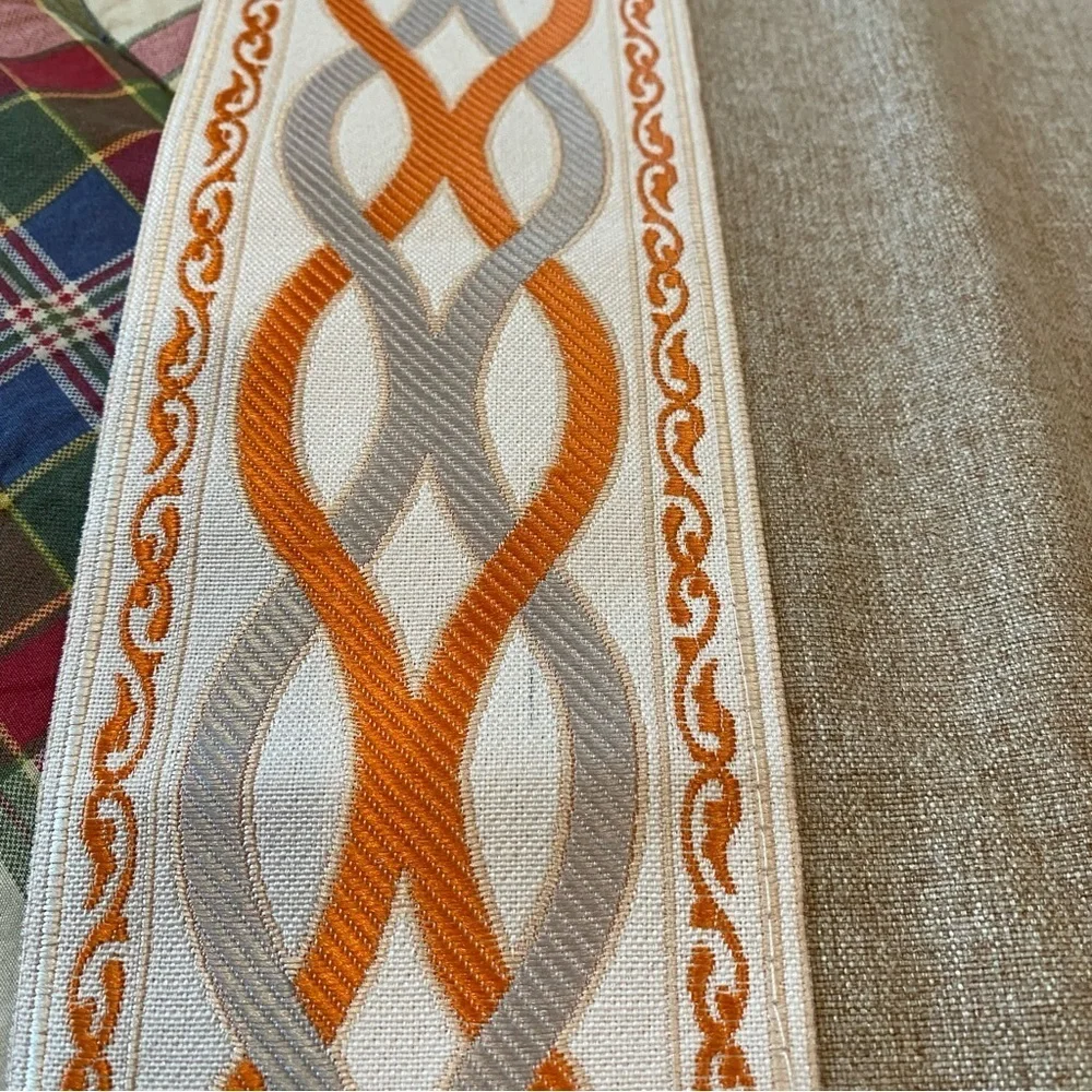 NWT ARTABLE Rectangle Tan Orange Cream Table Runner 16